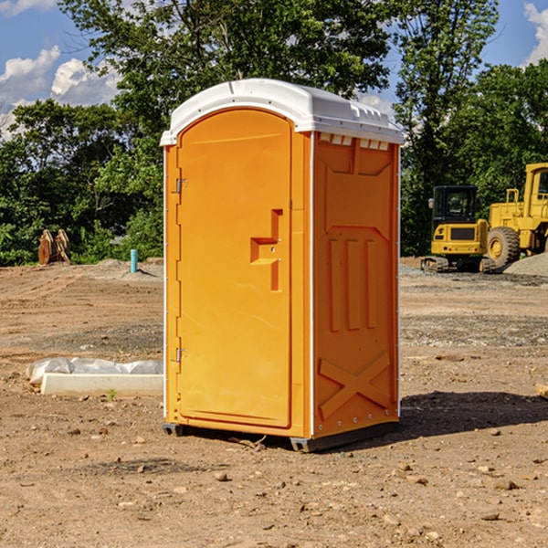 how often are the portable restrooms cleaned and serviced during a rental period in Johnston Iowa